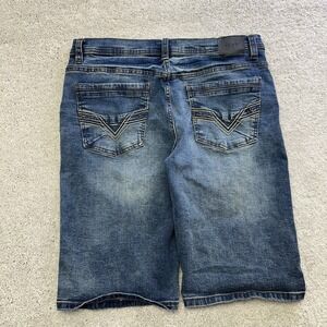 Abstract One Men's Blue Cotton Blend Denim Shorts Size 36W Y2K Skater